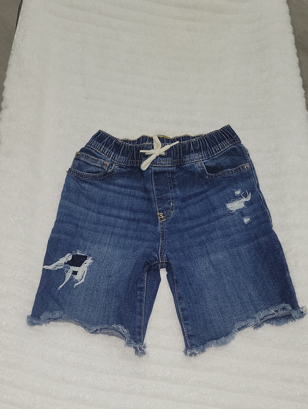 Cat & Jack Dark Blue Distressed Denim Shorts